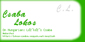 csaba lokos business card